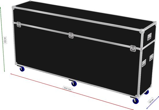 Flightcase für Holzwände Messestand