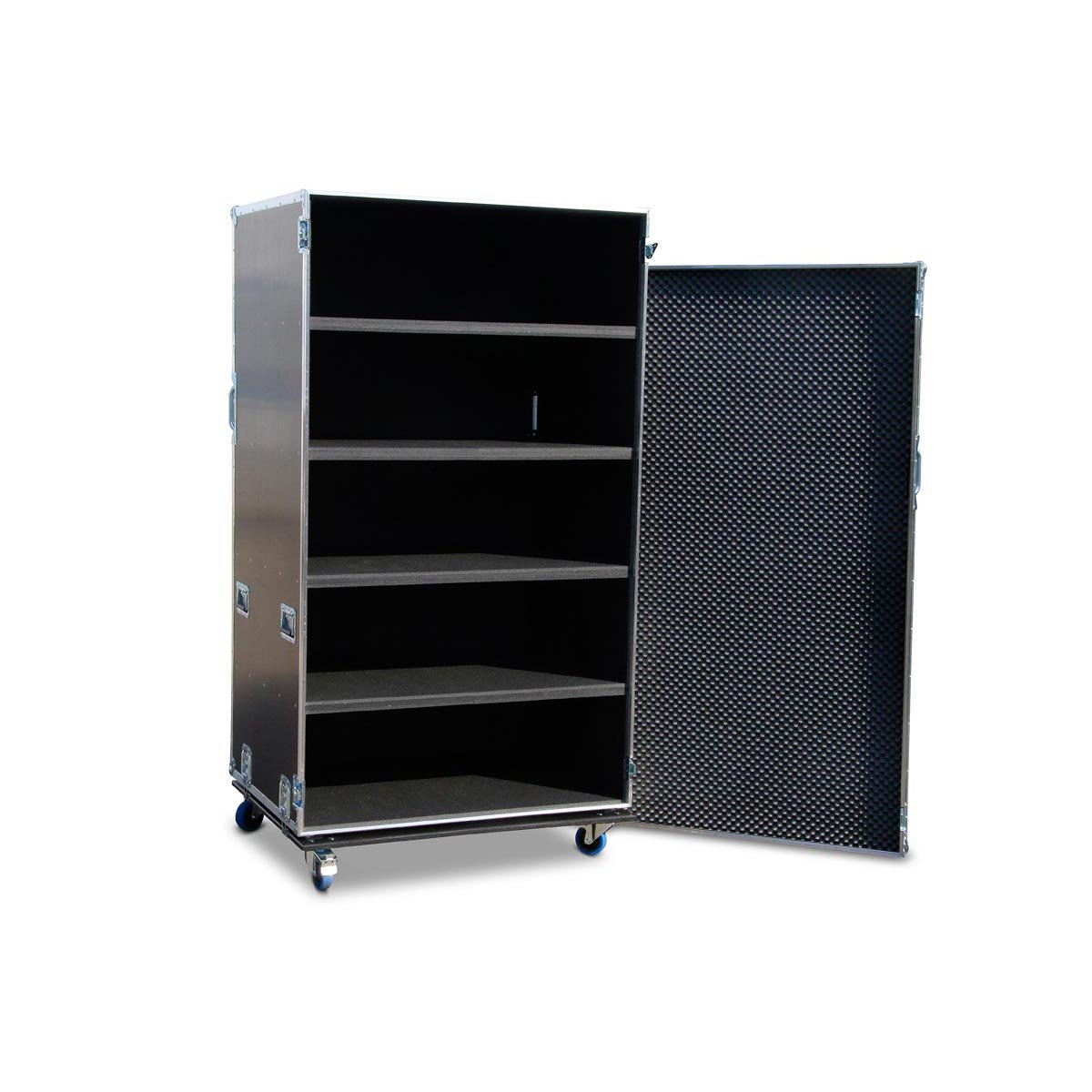 Profi Schrankcase auf Rollen für 5 Werbechips | Megacase