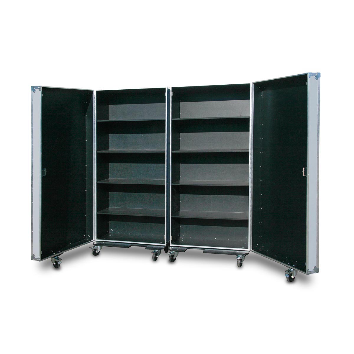 Schrankcase mit den Außenmaßen B 90cm x T 50cm x H 180cm + 15cm Rollen