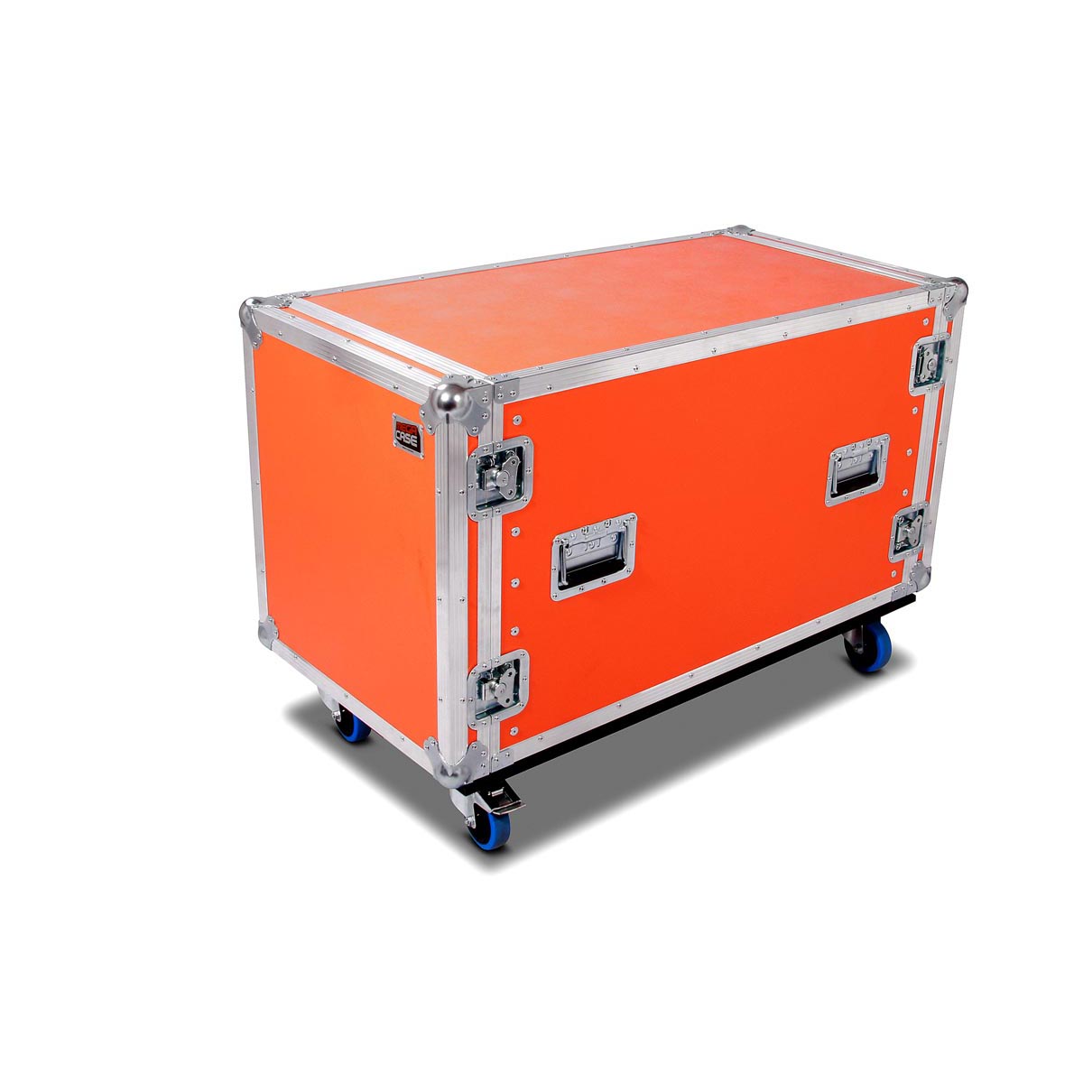 12HE Profi Rack 90 tief orange auf Rollen